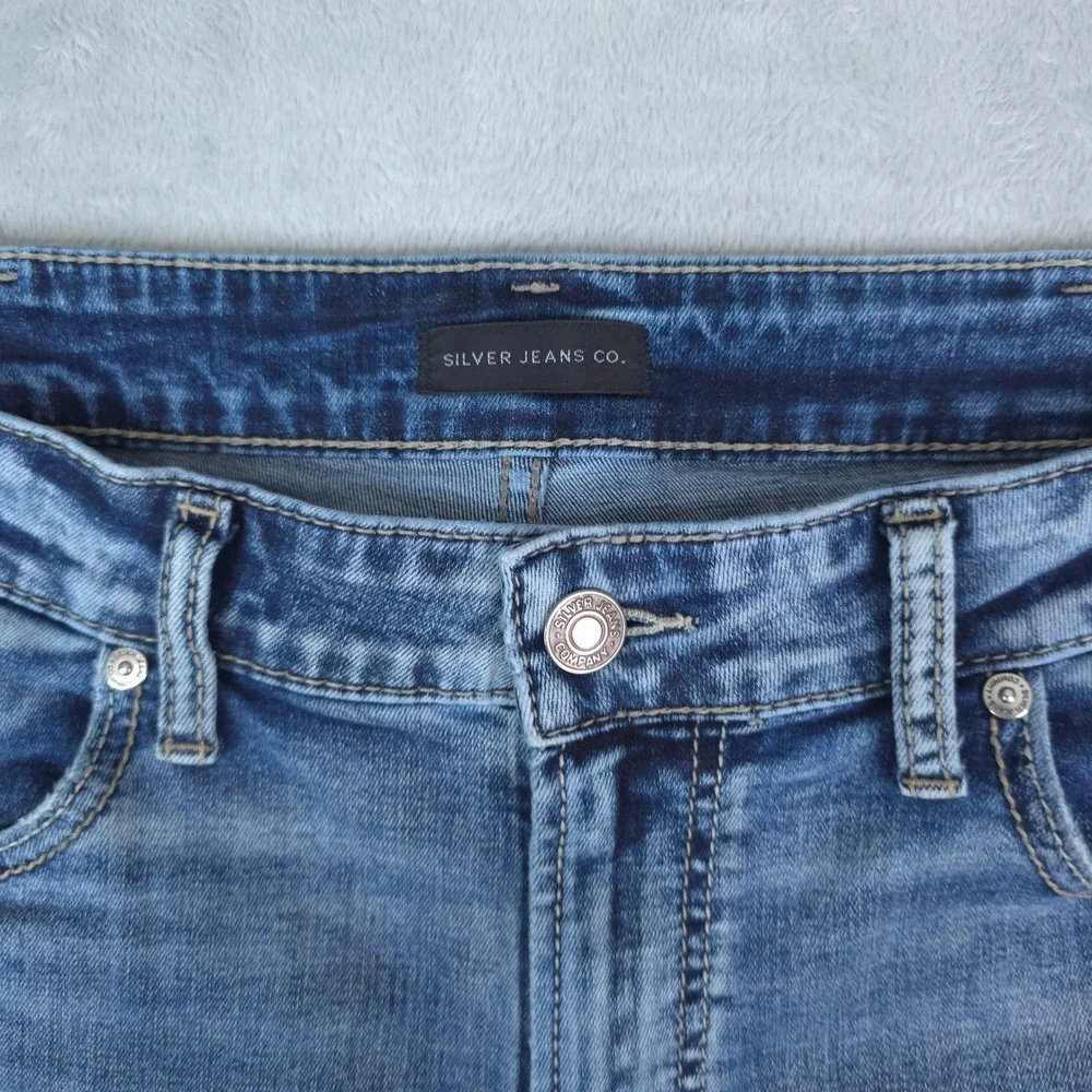 Silver Jeans Mens 36x30‎ Blue Grayson Easy Fit Straight Leg Stretch Denim